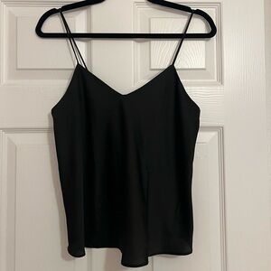 Mango Black Silk Camisole Top